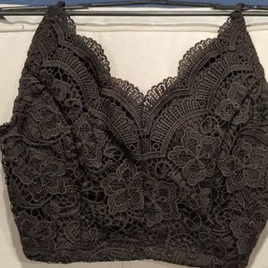 Black Crochet Top